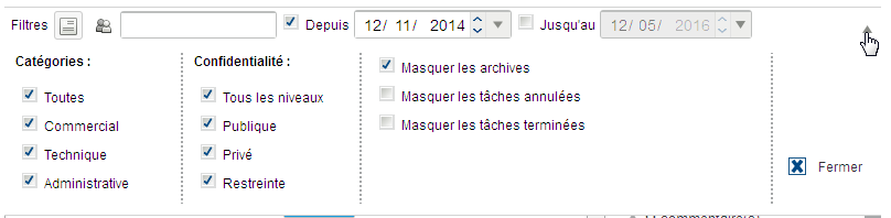 filtre fiche partenaire crm