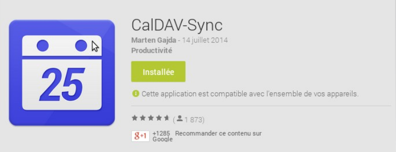 Application mobile CRM Agenda CalDav