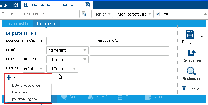 critères spécifiques